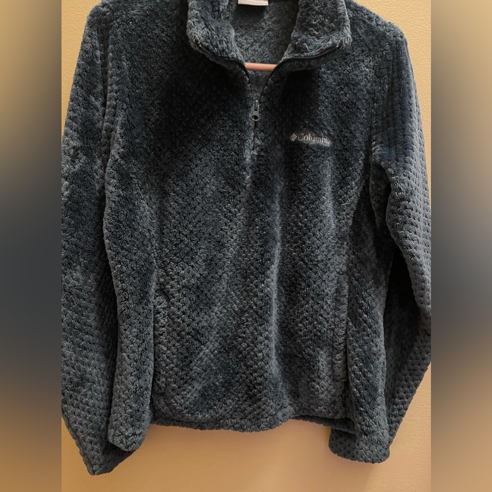 Great jacket , been worn 1-2 times Colombia fleece